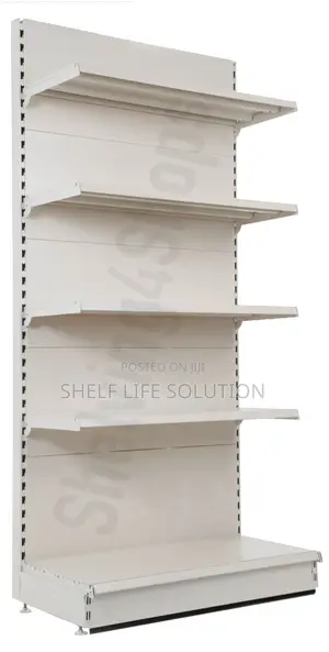 Wall Shelving 1.8m High With 400mm Base Shelf and 4 X 350mm