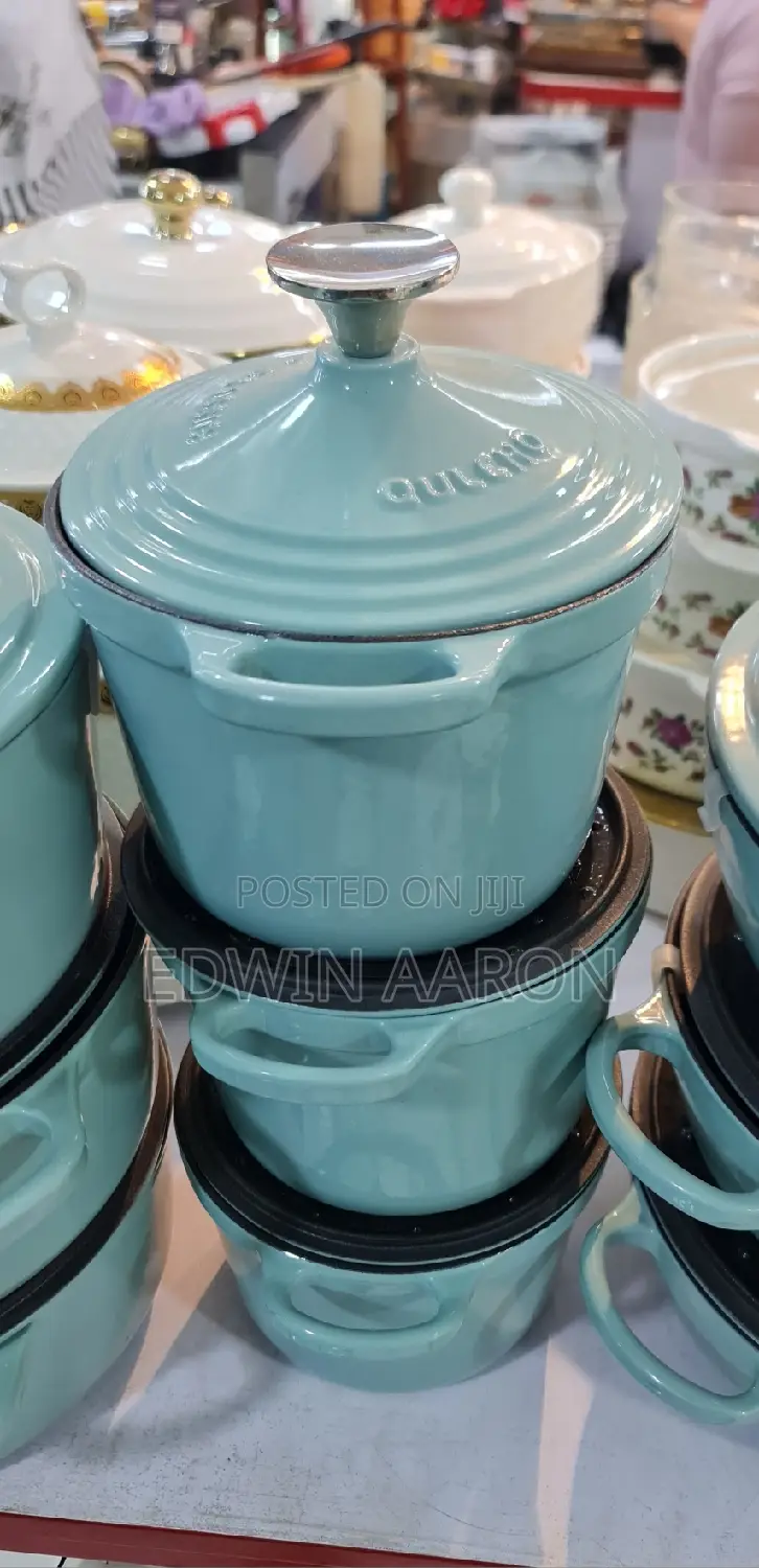 3pc Cast Iron Cooking/ Serving Pots
