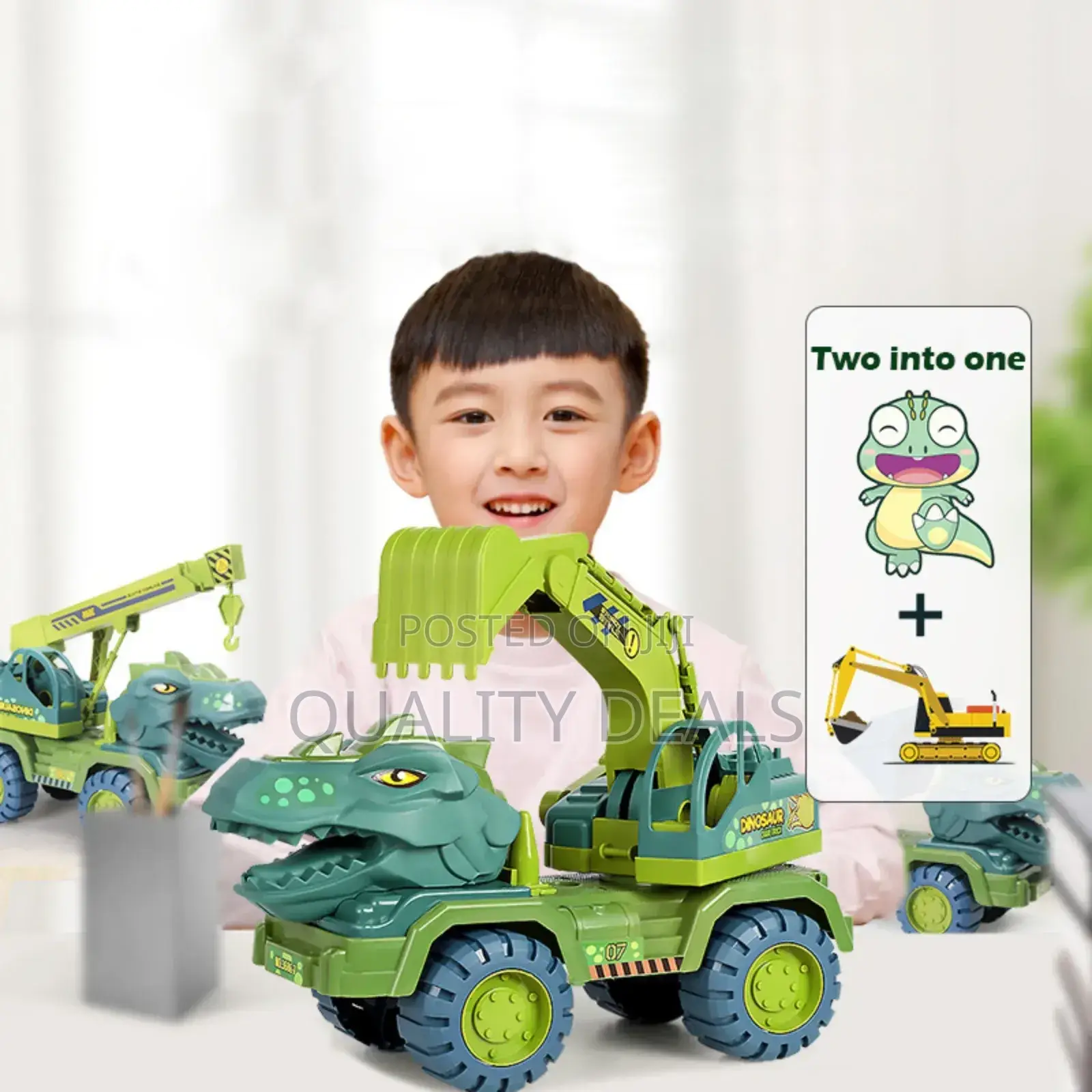 Dinosaur Construction Crane Toy for Kids