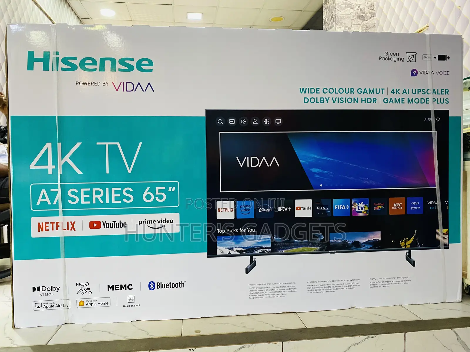 Hisense 65 Inch Smart A7 Series Uhd Brand New Latest 2024