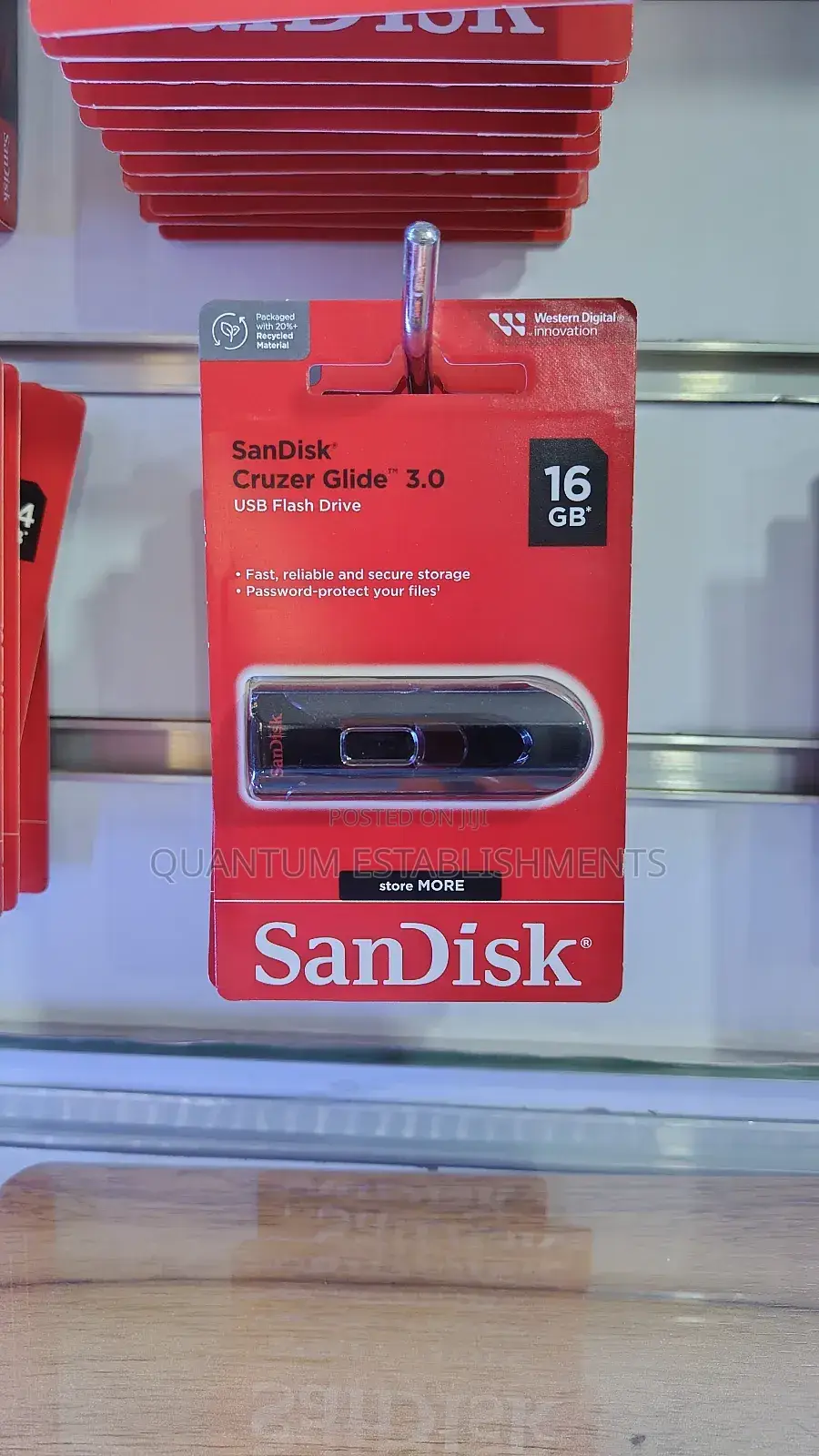 Sandisk Cruser Glide 16gb Usb 3.0 Flash Drive, Black