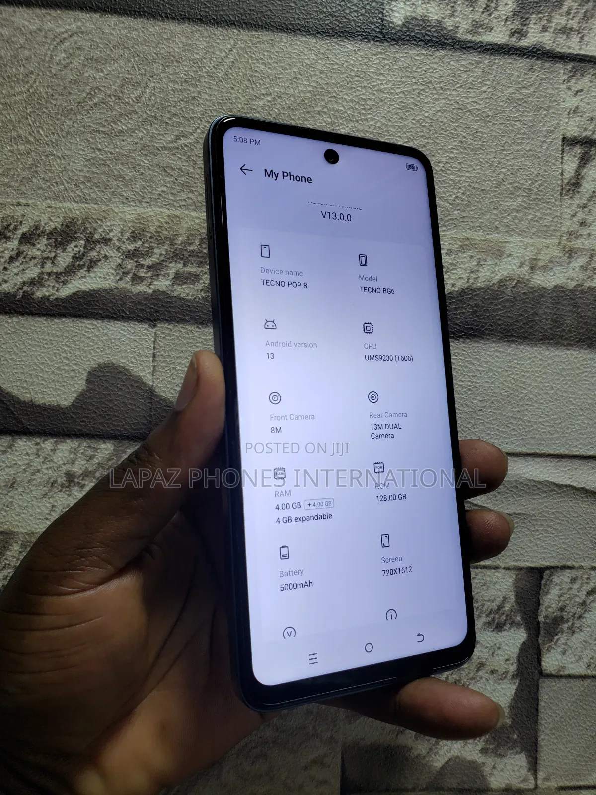 Tecno Pop 8 128 GB Black