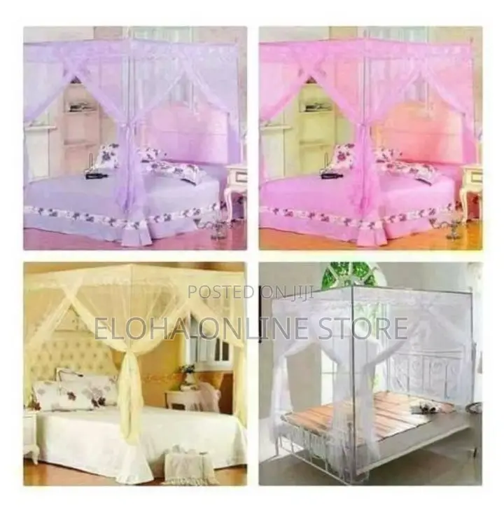 Mosquito Net With Metallic Four Stands