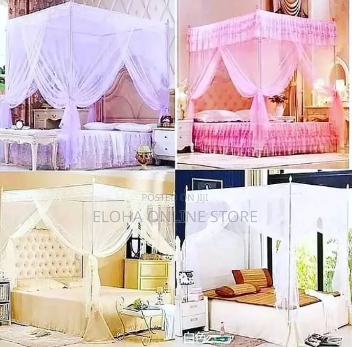 Mosquito Net With Metallic Four Stands