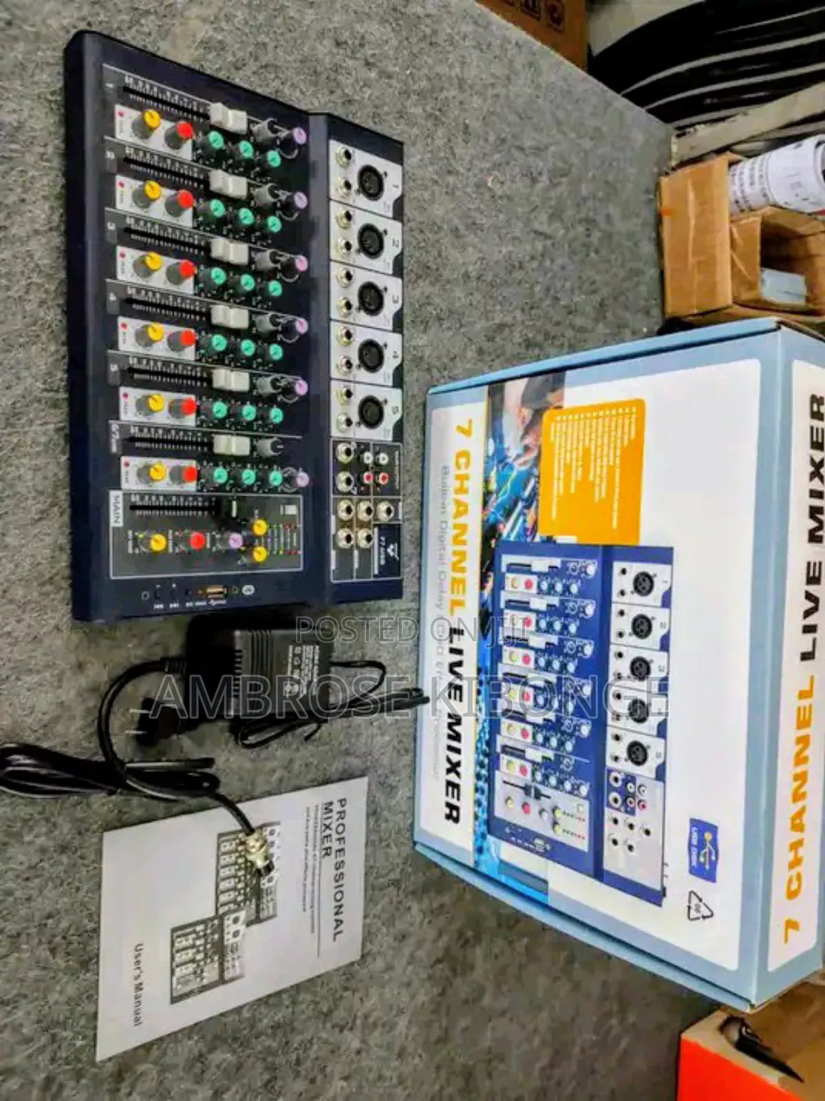 New Blue F-7 Digital USB 7 Channels Professional Live Mixer