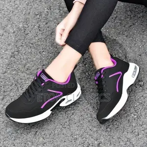Photo - Original White Sole Women's Casual Black Sneakers
