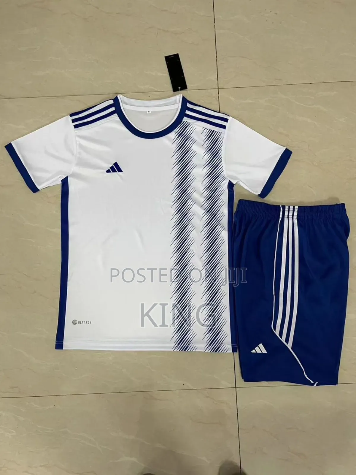 Adidas Jersey Full Kit. White -Blue