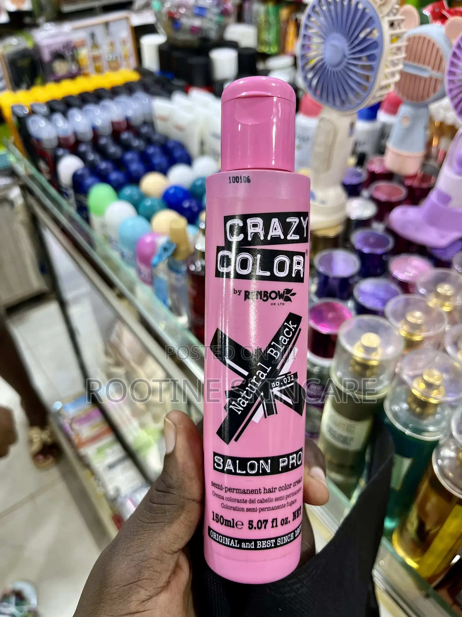 Crazy Color Natural Black Semi Permanent Hair Colour 150mls