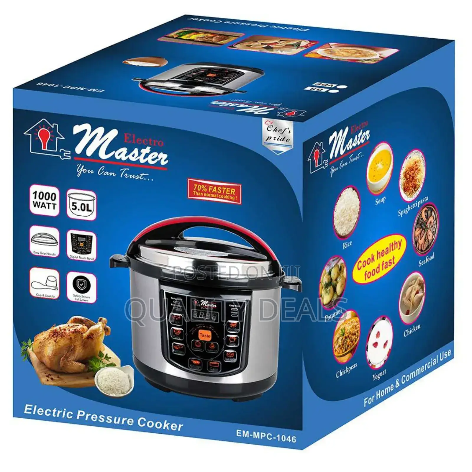 Electro Master Multi Use 6L Pressure Cooker