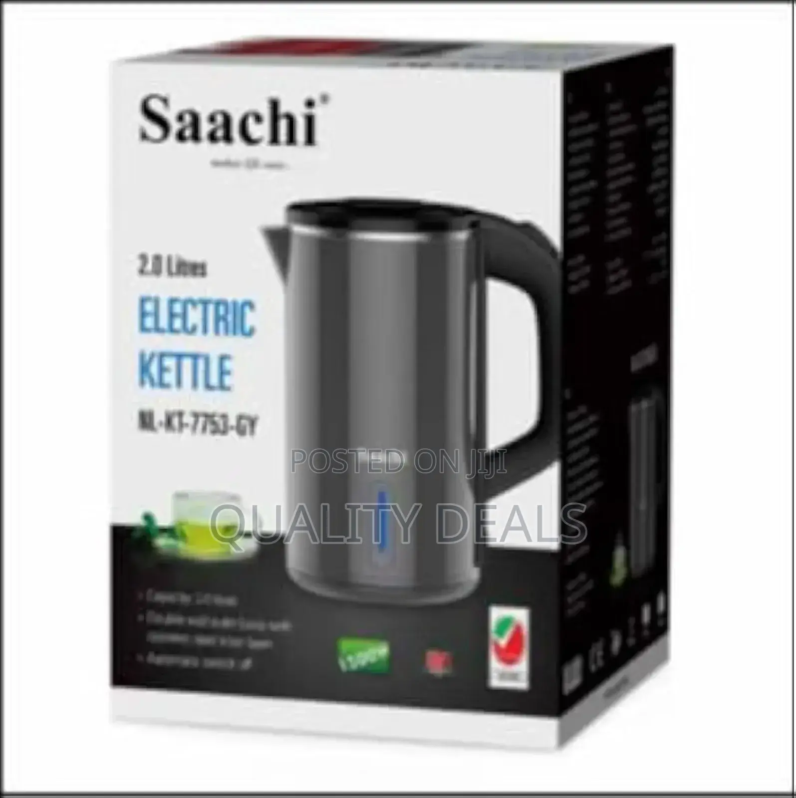 Saachi 2l Electric Kettle NL-KT-7753-GY