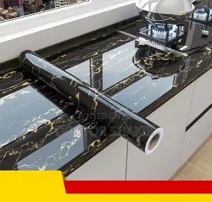 Granite Black Marble Gloss Self Adhesive Sticker