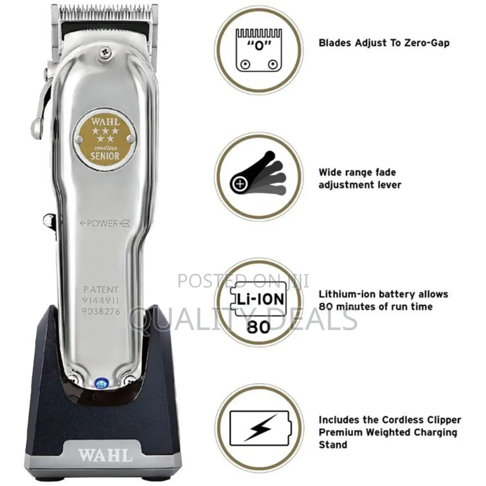 Wahl Cordless Senior Clipper With Charger Stand