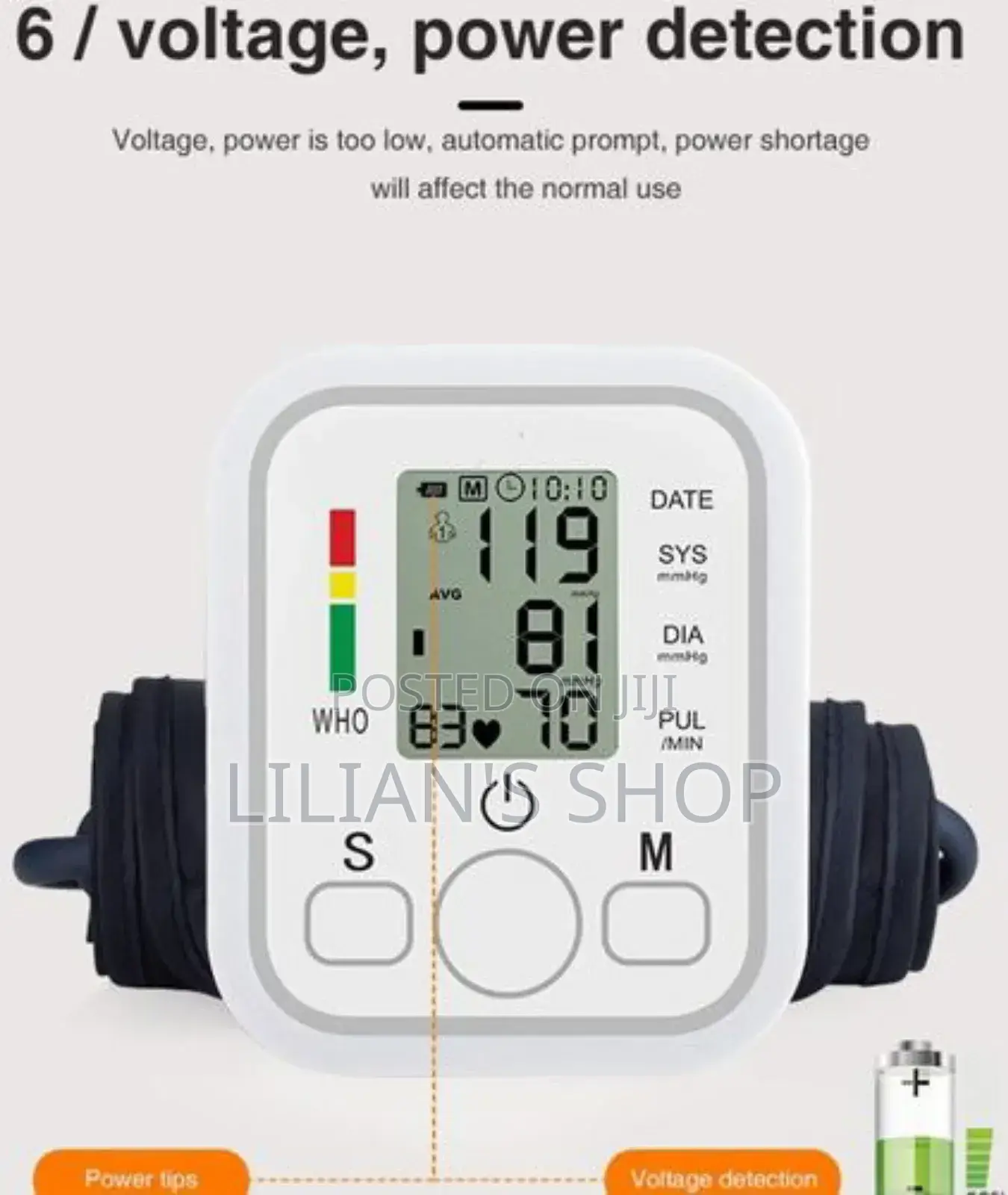 Rm Blood Pressure Monitor Metre LCD Digital Display
