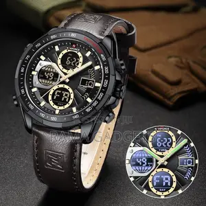 Naviforce 9197 Quartz LED Display Watch for Men