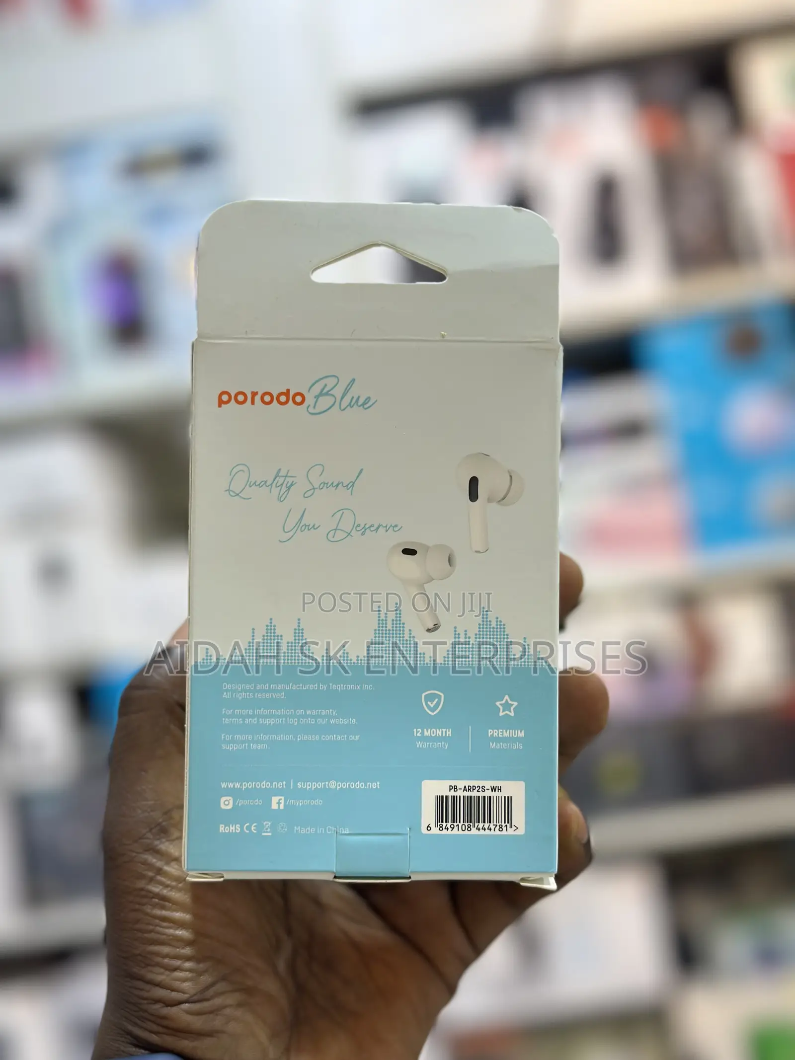 Porodo Blue Earbuds Pro2 Touch Display - ENC