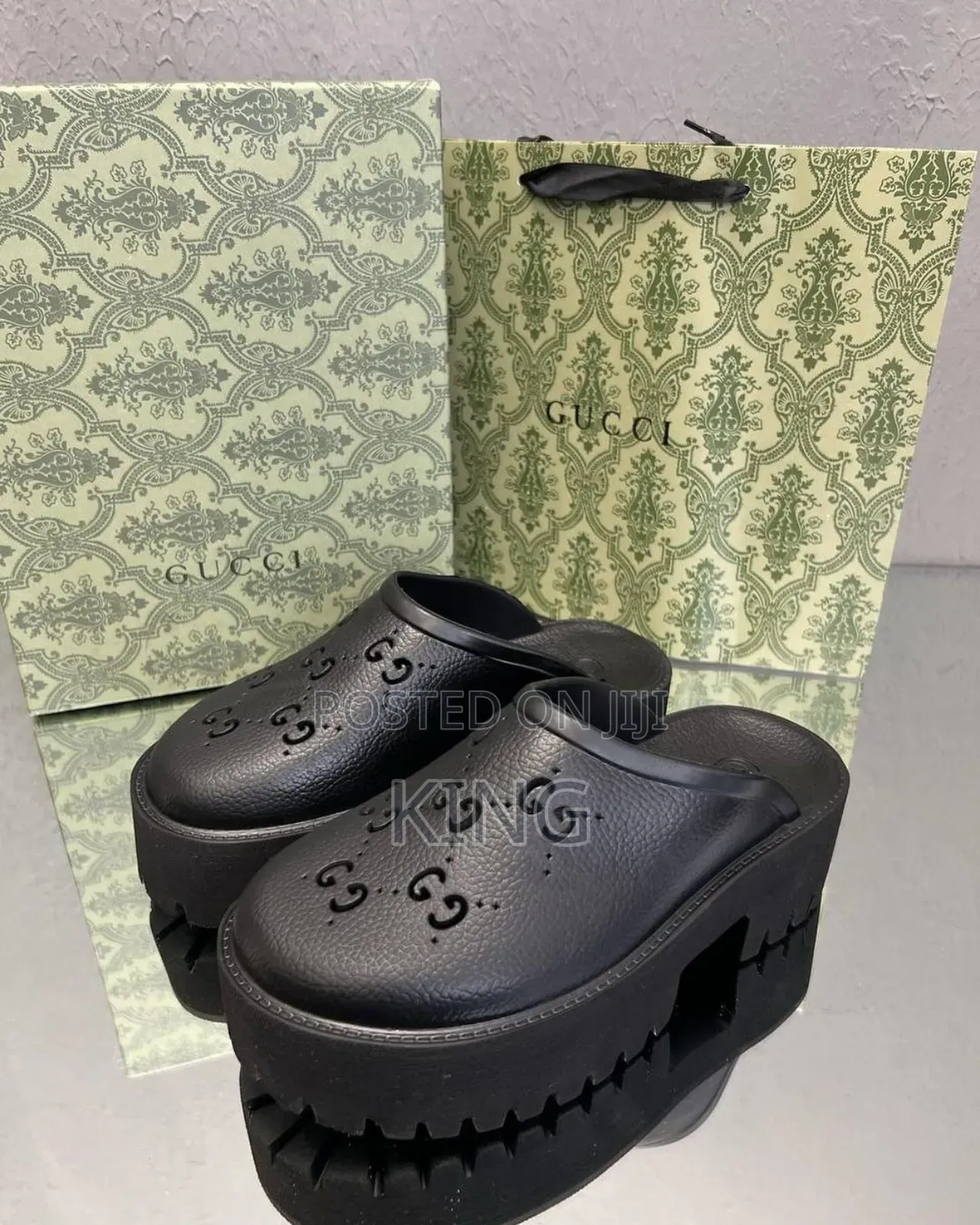 Platform Casual Style Unisex Logo Platform Gucci Sandals
