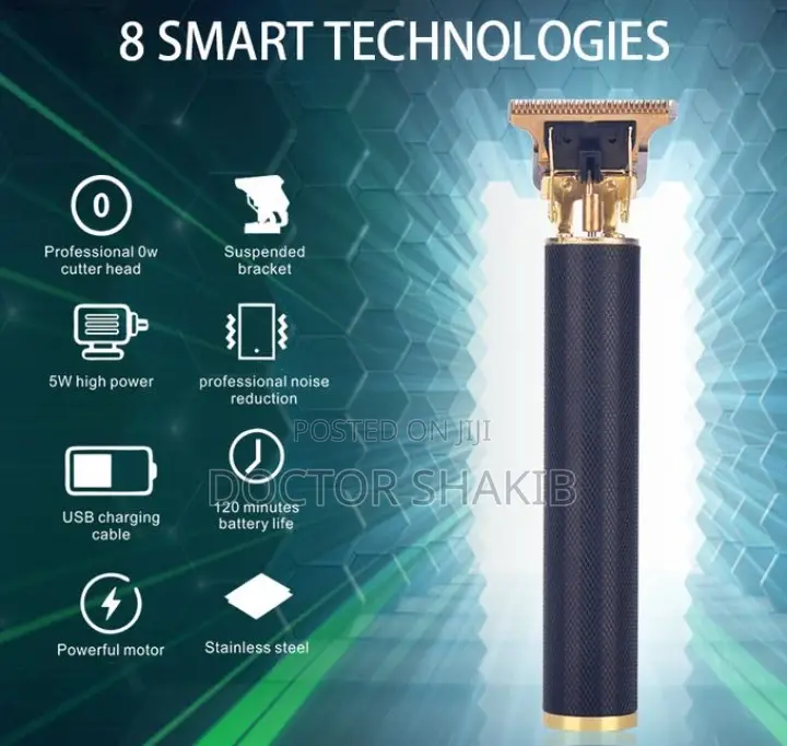 Rechargeable Metal Simple Style Hair Clipper-New