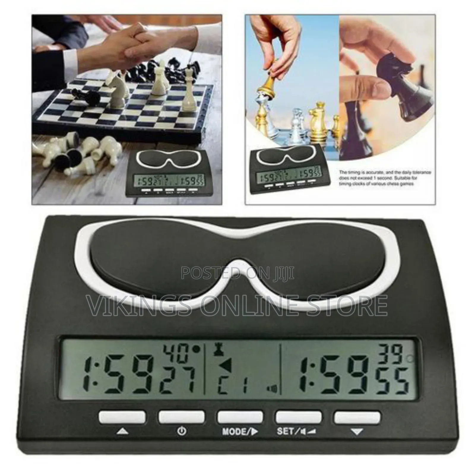 Digital Chess Clock Count Up Down Board Game Timers