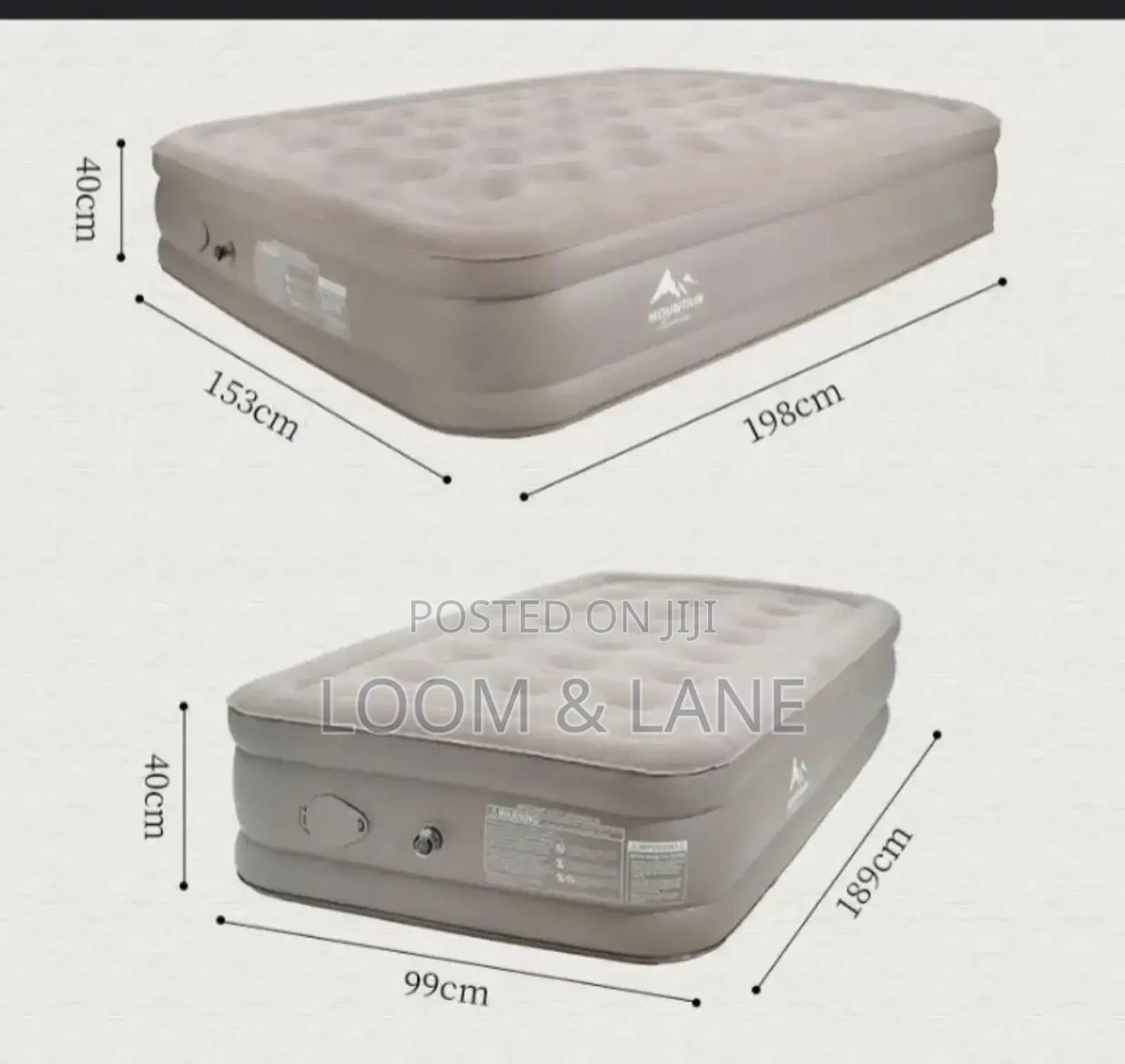 Double Self Inflated Mattress With Internal Electric Pump