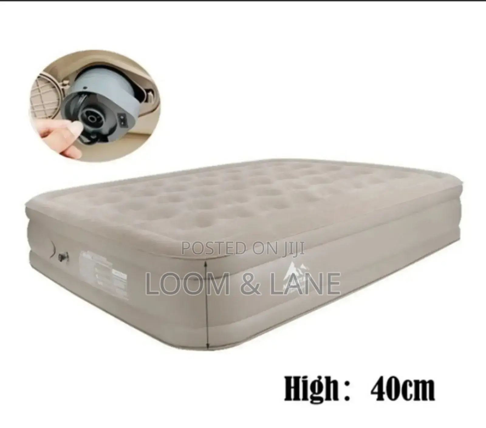 Double Self Inflated Mattress With Internal Electric Pump