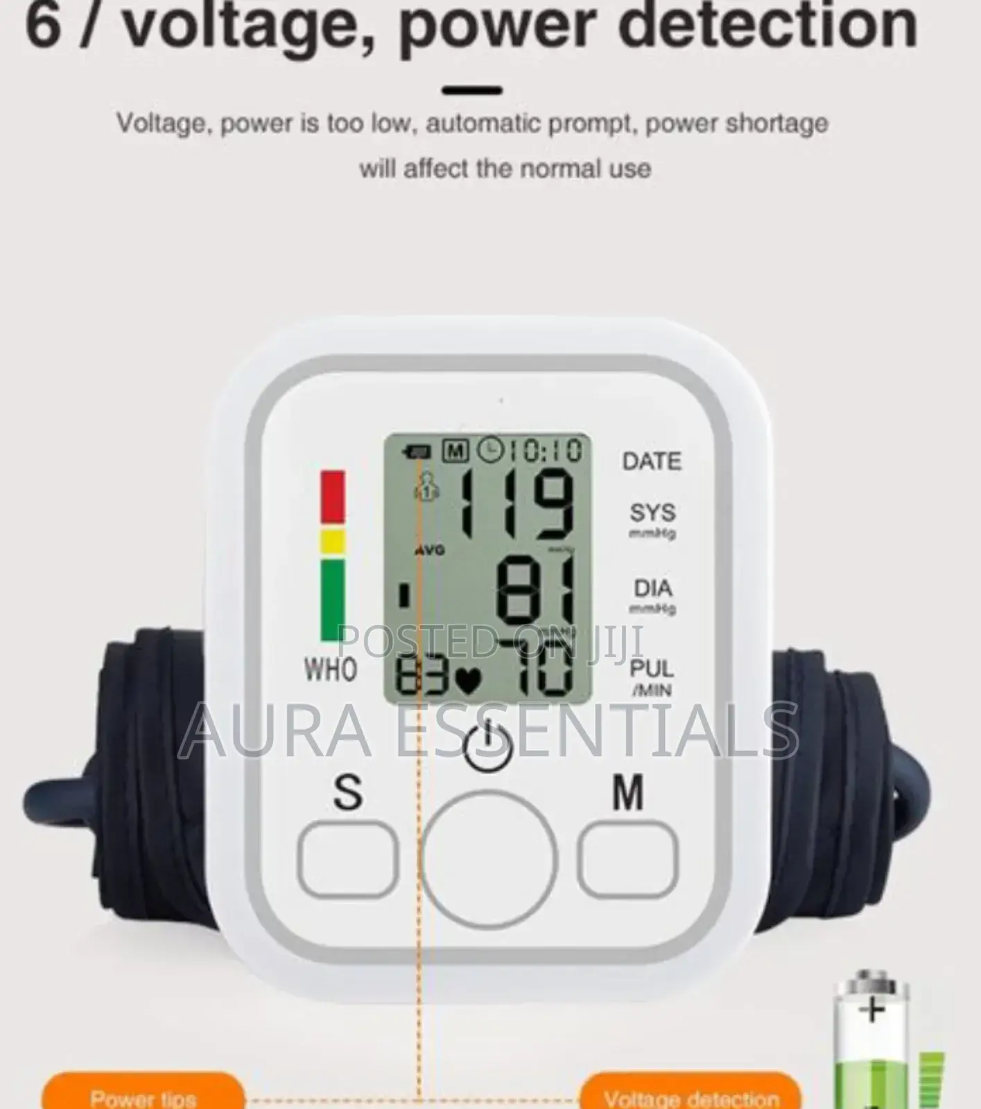 Rm Blood Pressure Monitor Meter-LCD Digital Display
