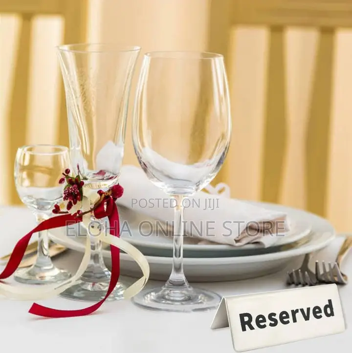 Stainless Steel Double Sided Reserved Table Signs