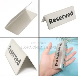 Stainless Steel Double Sided Reserved Table Signs