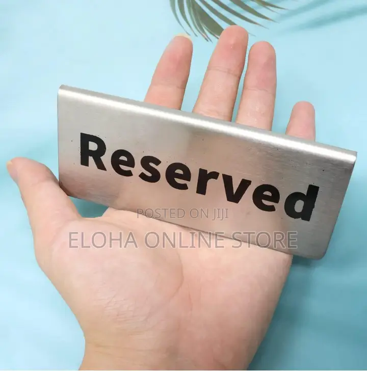 Stainless Steel Double Sided Reserved Table Signs