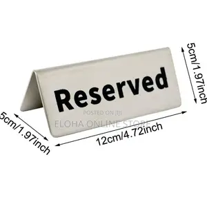 Stainless Steel Double Sided Reserved Table Signs