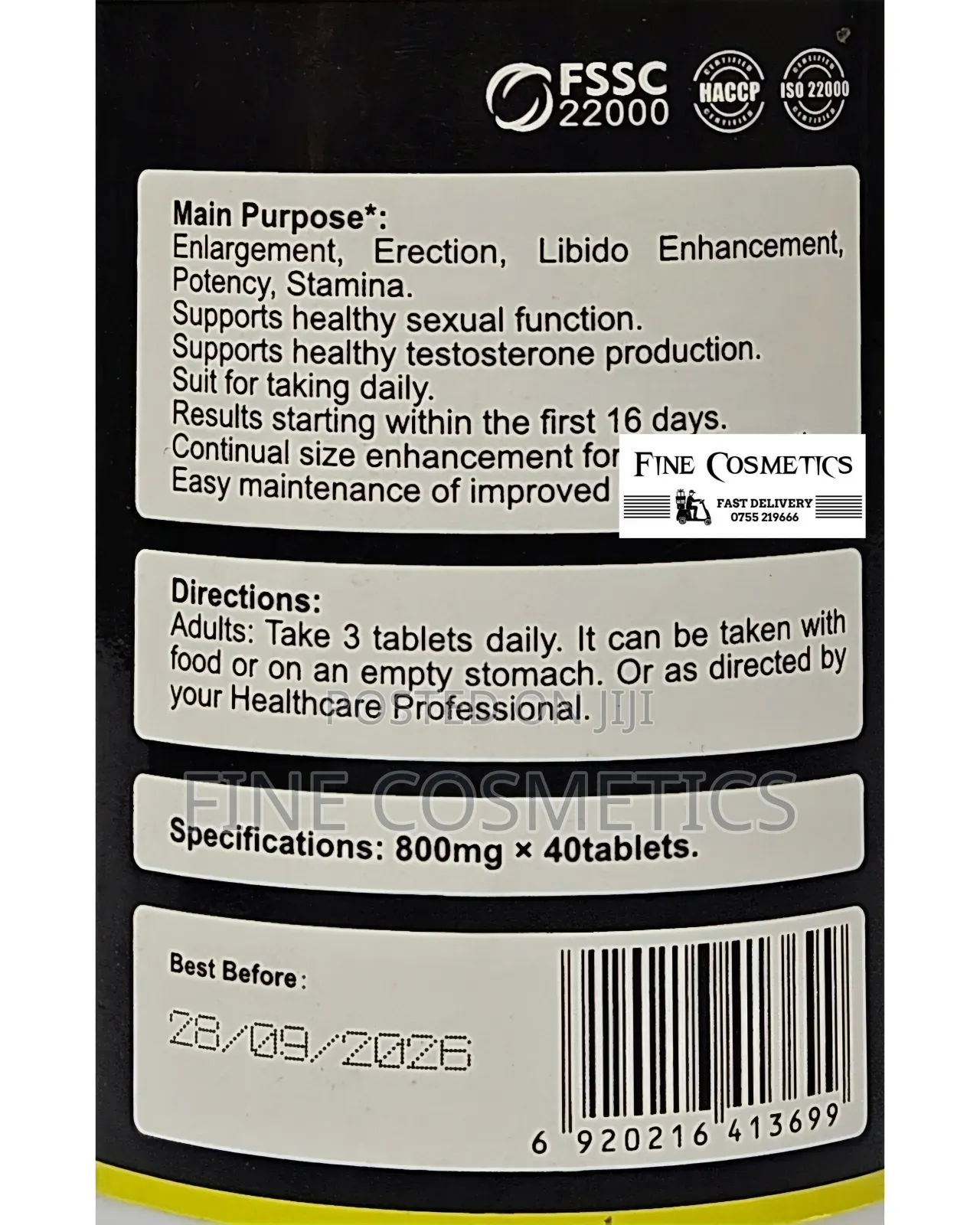 GO MAN PLUS Men's Libido Support, Penis Enlargement+Manpower