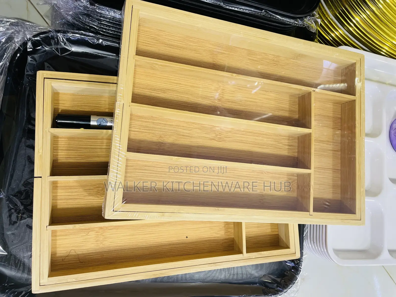 Wooden Cutlery Organiser