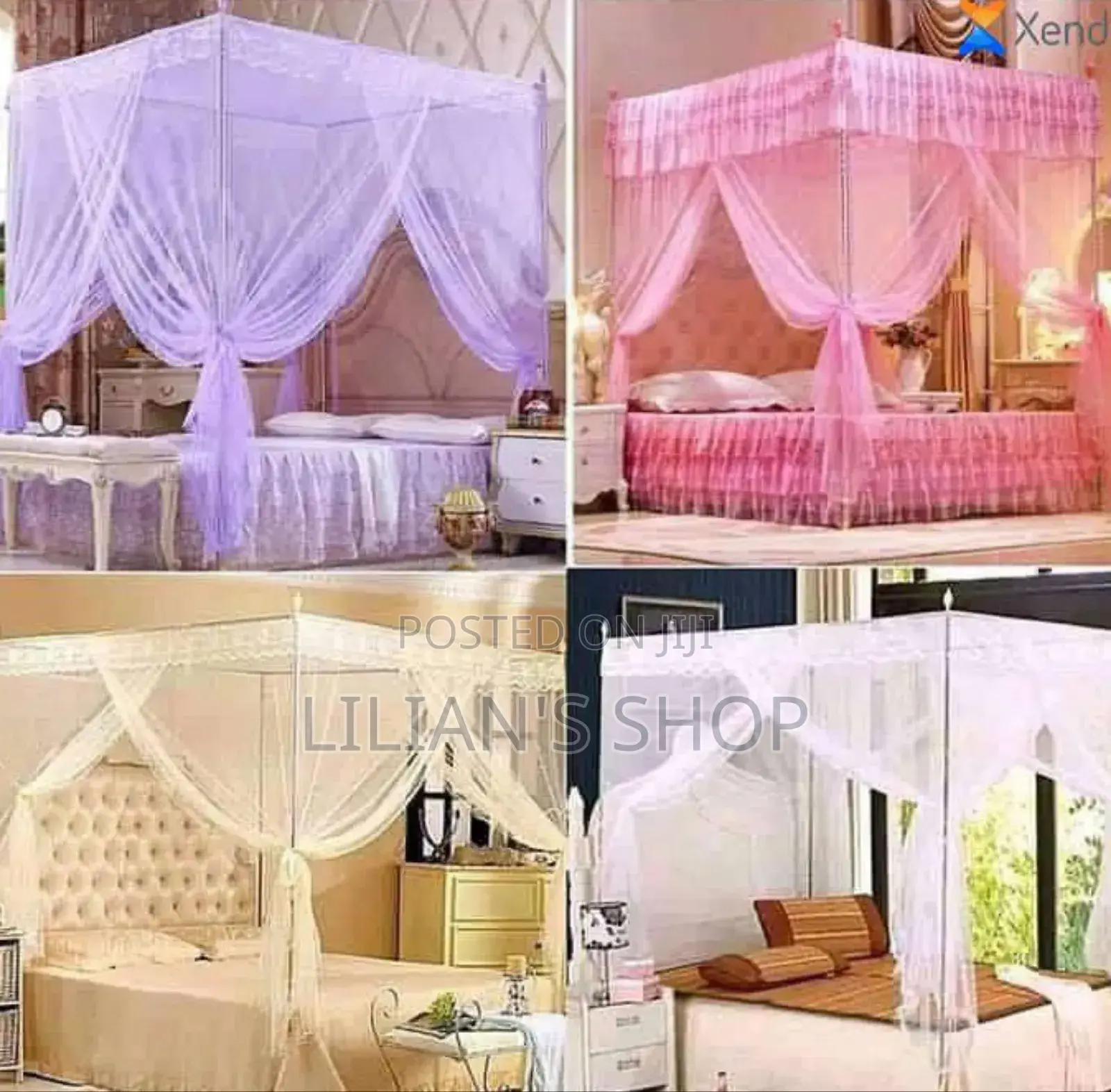 Four Stand Mosquito Net With Metallic Stand