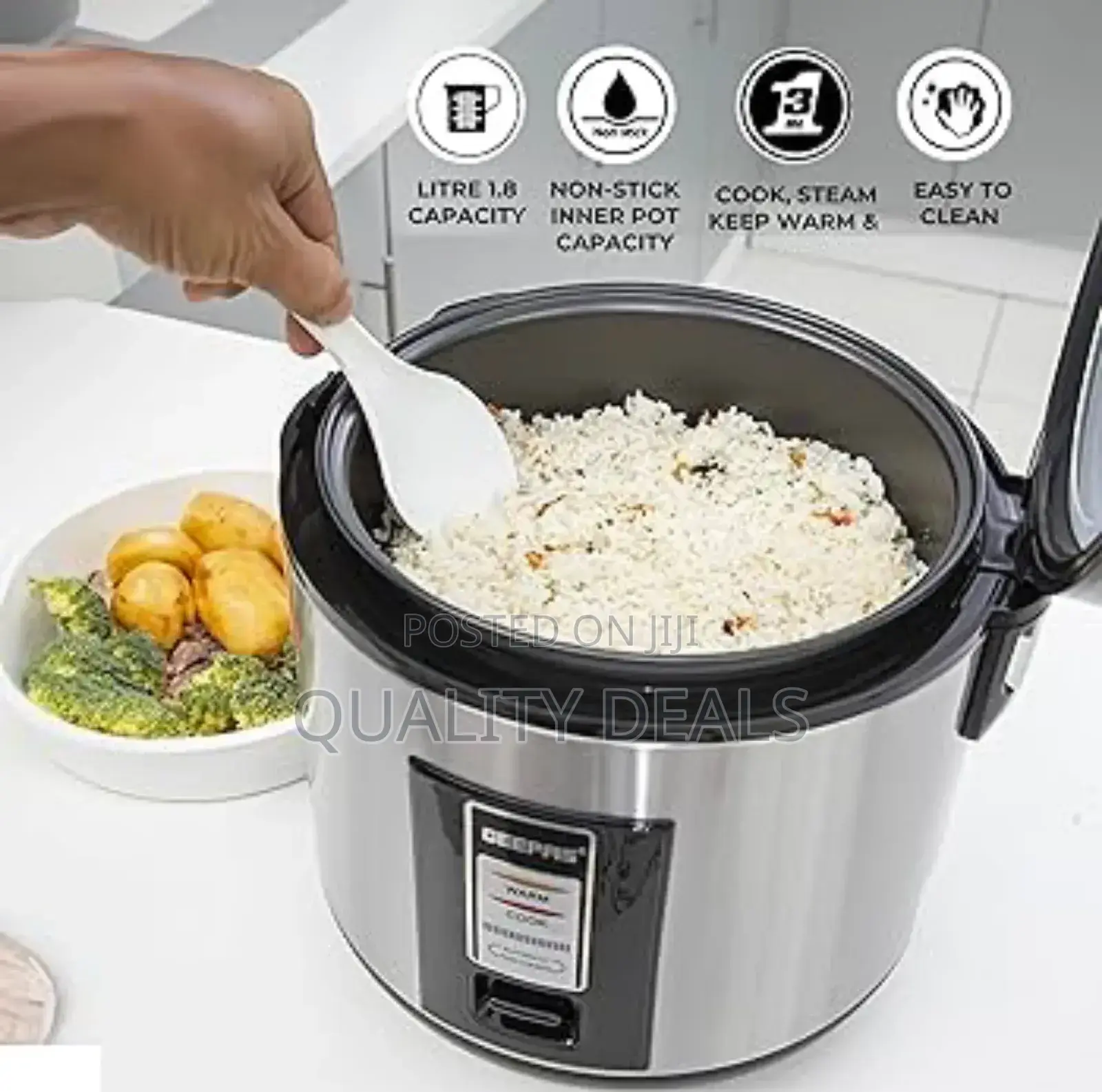 Geepas 1.8L Automatic Rice Cooker