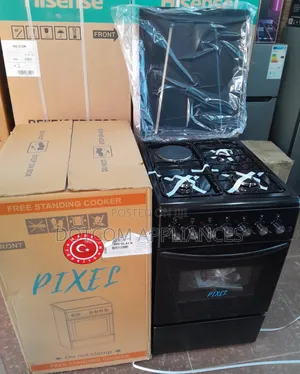 Photo - PIXEL 50x60cm Brand New 3+1 Black Free Standing Cookers
