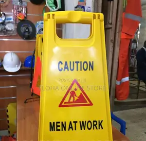 Men At Work ( Caution Sign Post)