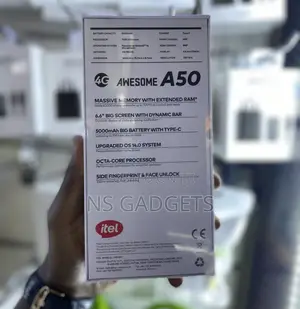 New Itel A50 128 GB Black