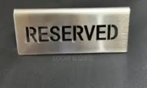 Double Sided Stainless Steel Reservation Sign