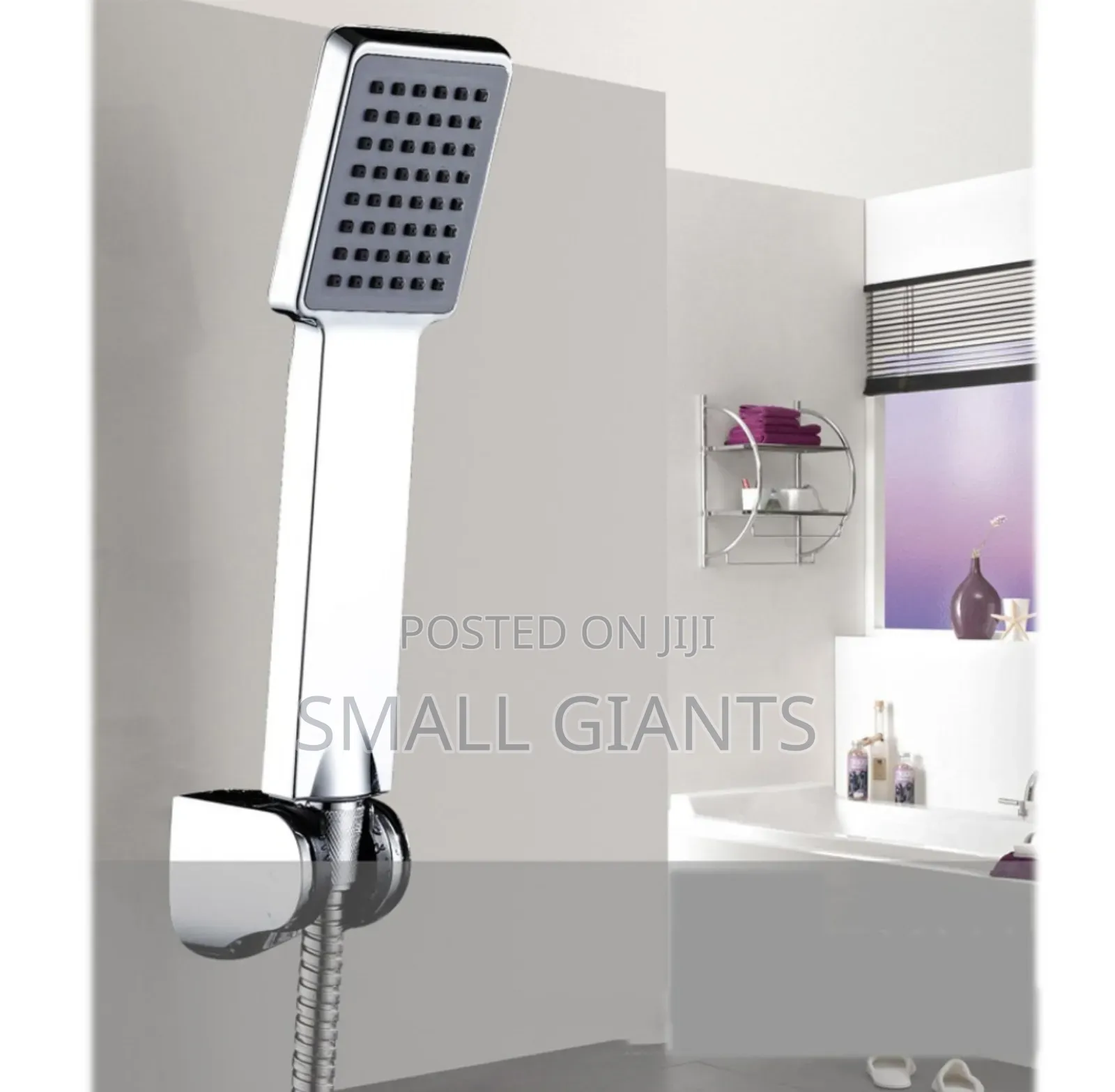 Adjustable Angle Base Large Head Hand-Held Shower Sprinkler
