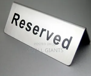1pc Reserved Table Sign Board
