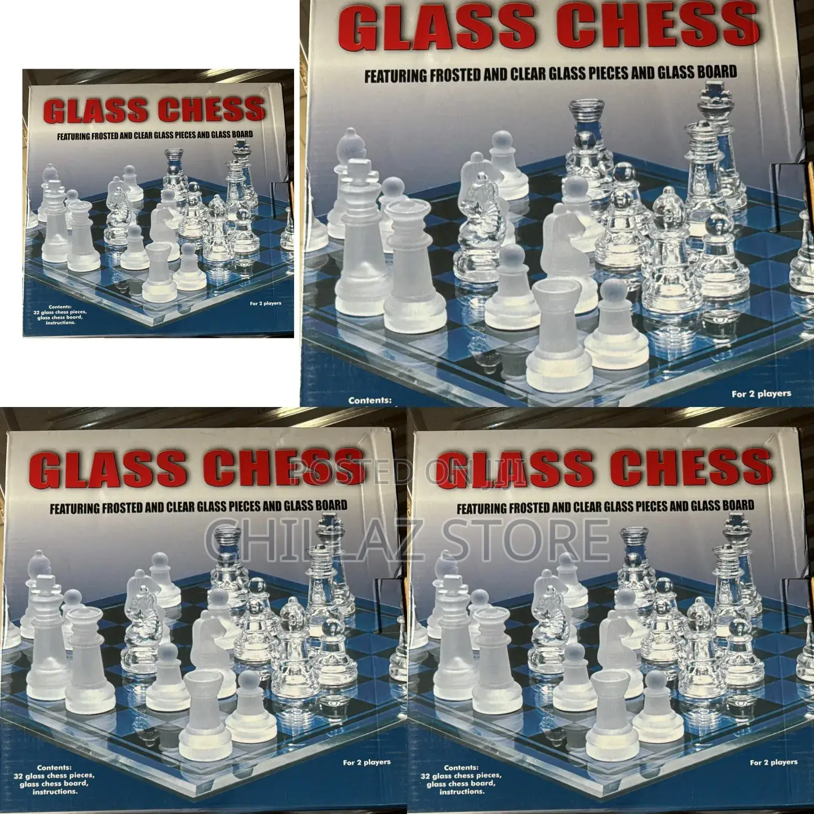 Brand Glass Chess Board Game