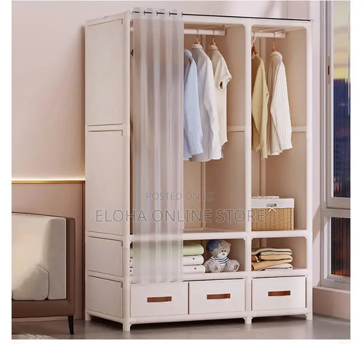 Multi-Layer Fabric Wadrobe With Drawers and Simple Opening