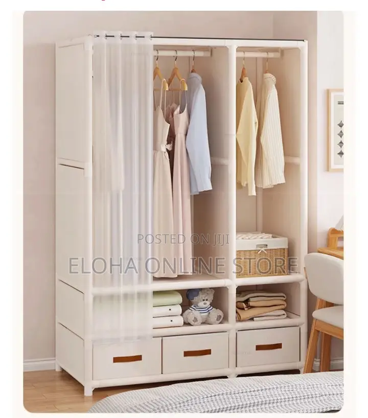 Multi-Layer Fabric Wadrobe With Drawers and Simple Opening