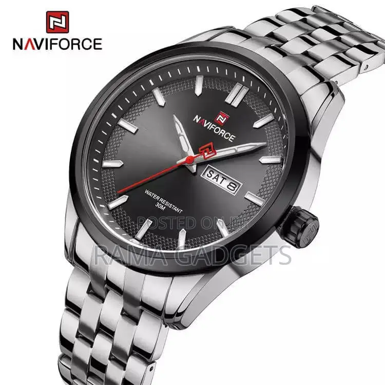 NAVIFORCE Men's Quartz Watch Automatic Date Week Business
