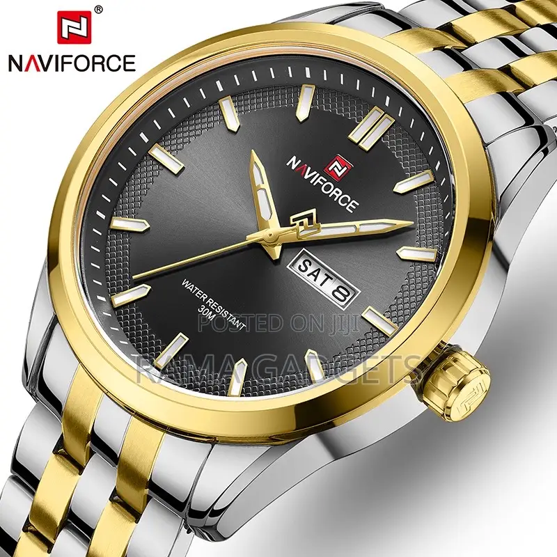 NAVIFORCE Men's Quartz Watch Automatic Date Week Business