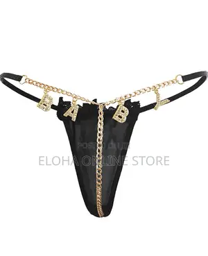 Rhinestone Letter Waist Chain G-String