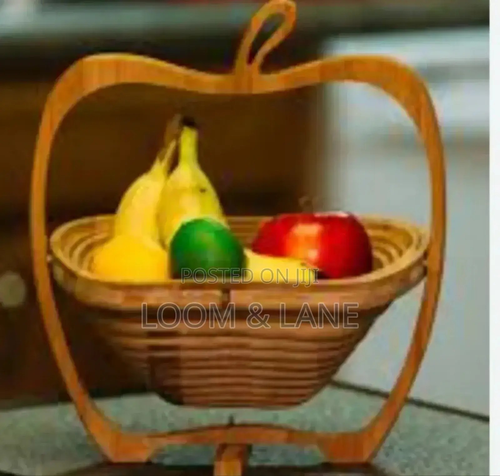 Apple Shaped Bamboo Foldable Fruit Basket