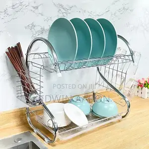 2 Tier Stainless Steel Dish Rack