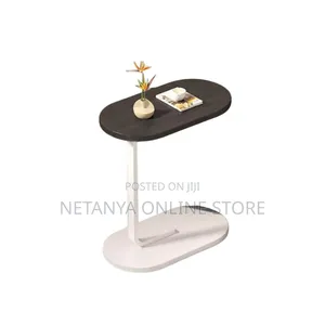 Multipurpose C-Shaped Side Table
