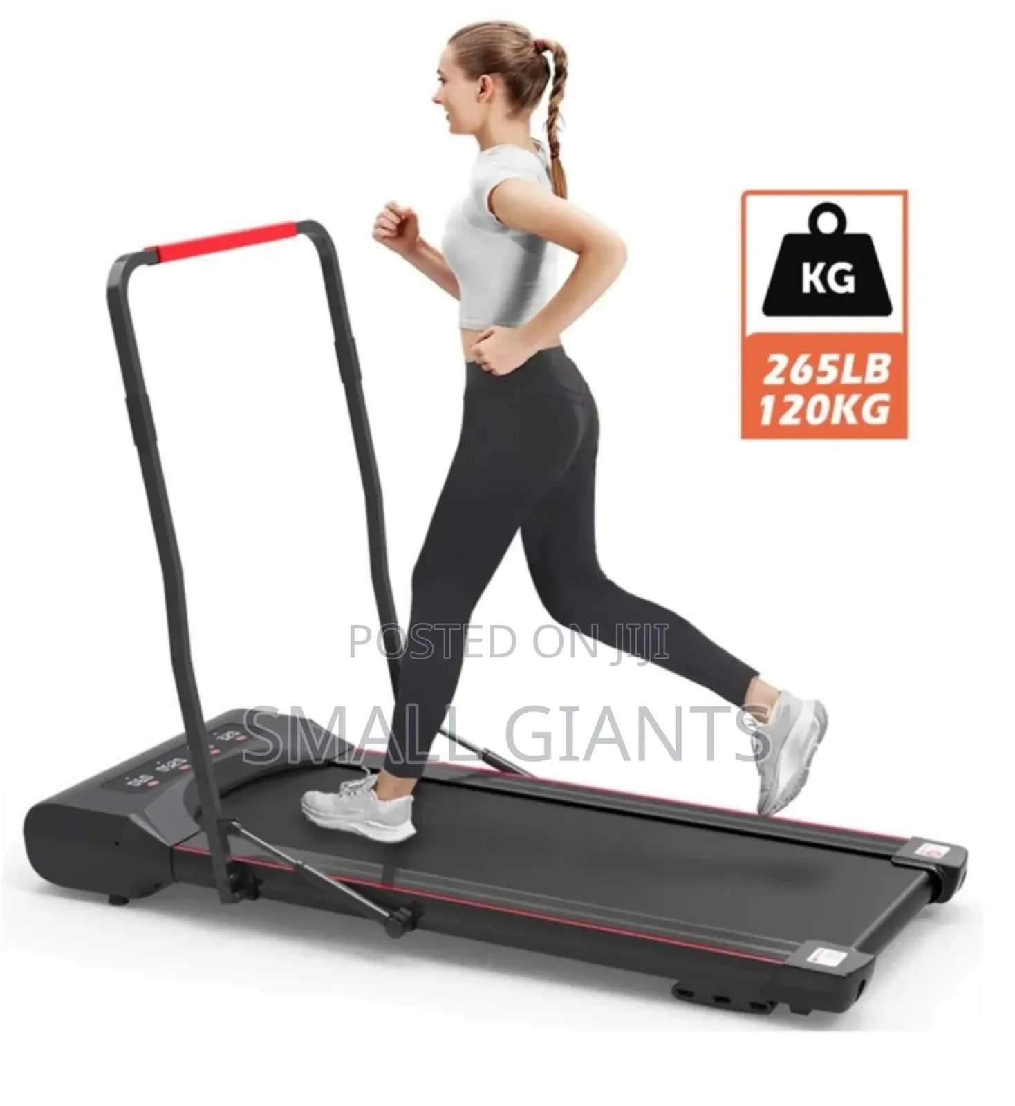 Foldable Walking Pad Treadmill With Handlebar