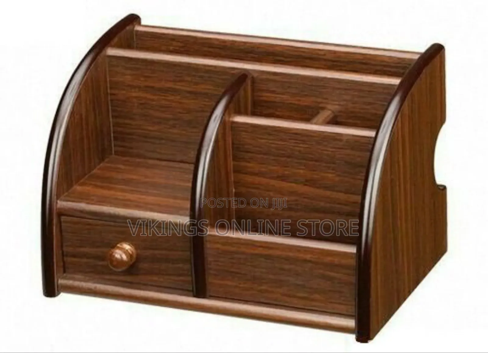 Multi Functional Wooden Desk Pen Organizer